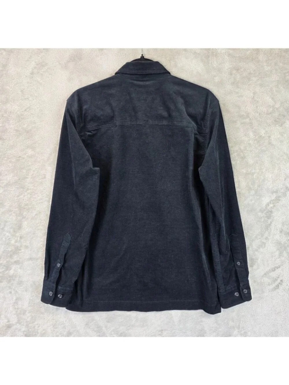 Banana Republic Shirt Mens Small Black Corduroy Military Button Pockets